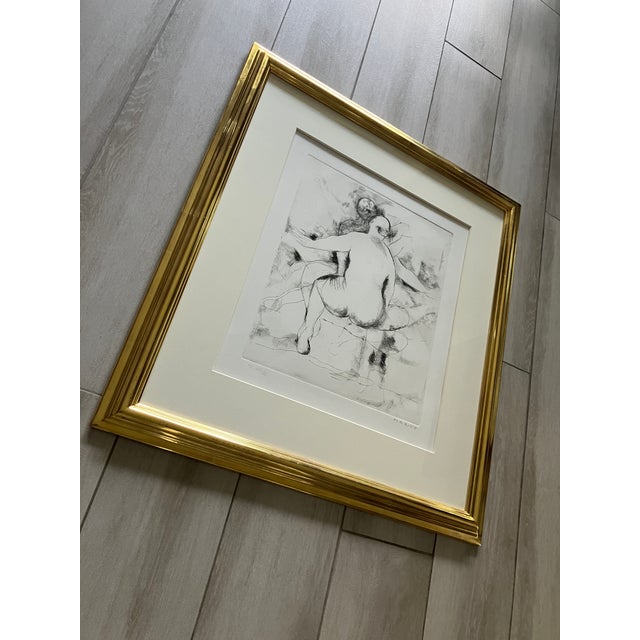 Mid 20th Century Rare Marino Marini Original Etching, Edition of Only 20. Signed, Framed, Numbered Xiv/Xx For Sale - Image 5 of 11