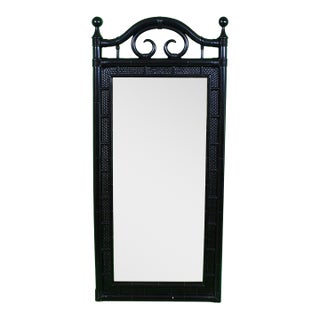 Faux Bamboo Black Mirror For Sale