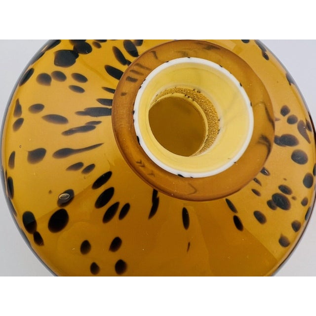 Brown Vintage Murano Art Glass Amber Tone Leopard/Tortoise Perfume Bottle 1960s For Sale - Image 8 of 12