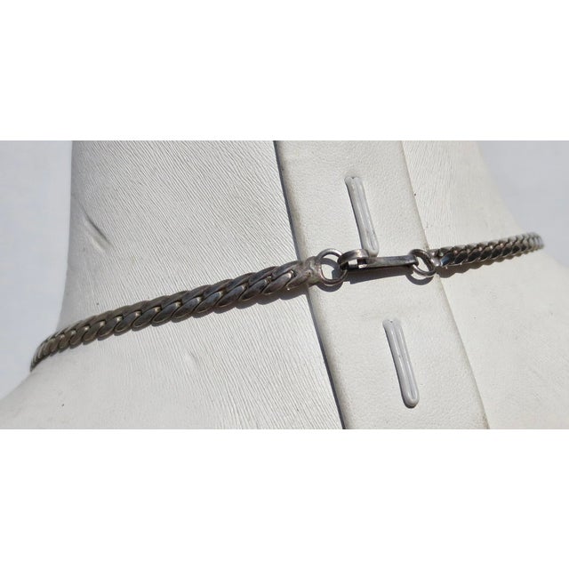 1980s Sterling Silver Aires/ Ram Head Necklace. For Sale - Image 5 of 7
