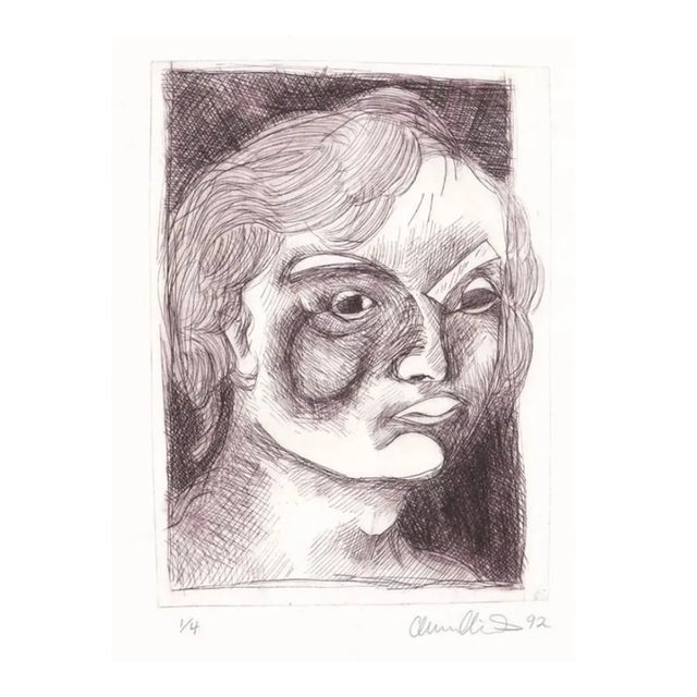 1992 Portrait of Cherie Etching For Sale