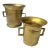Pair of 1970s Brass Metal Vases For Sale