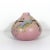 Squat pink ceramic vase with a peacock and flowers. There are raised details on this. It is really lovely and colourful....