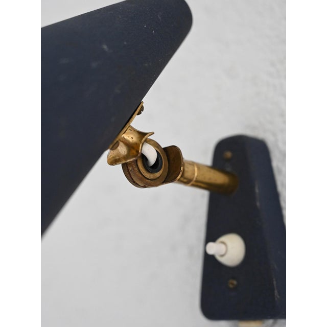 1950s Scandinavian Blue Wall Light, 1950s For Sale - Image 5 of 7