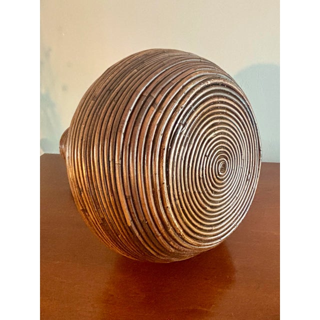 1960s Vintage Coastal Pencil Reed Floor Vase, Italy 1960s For Sale - Image 5 of 6