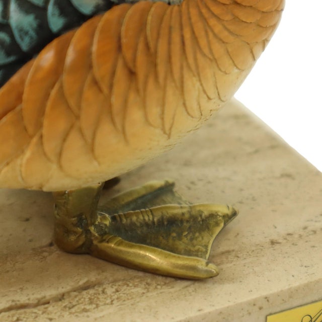 Duck Lamp in Brass, Resin and Travertine by Malevolti by Artiflex, 1970s For Sale - Image 14 of 18