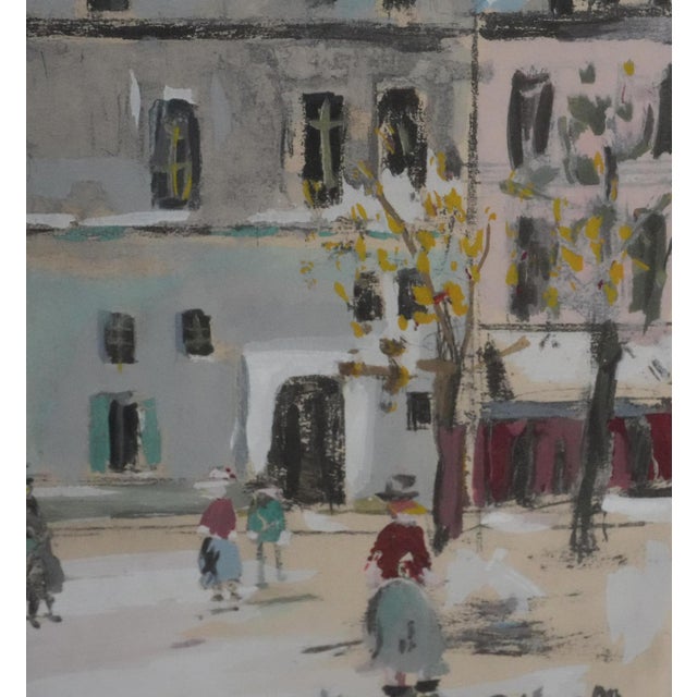 Maurice Utrillo, Les passants sur la place, Lithograph For Sale - Image 7 of 8
