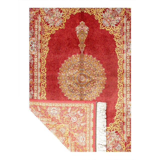 Traditional Pasargad DC Exquisite Design Paris Palace Fine Power Loom V.Silk Rug For Sale - Image 3 of 3