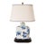 Vintage Blue & White Chinoiserie Porcelain Table Lamp – Hand-Painted Bird Motif – Oval Shade Coastal Regency (Sku 270) For Sale