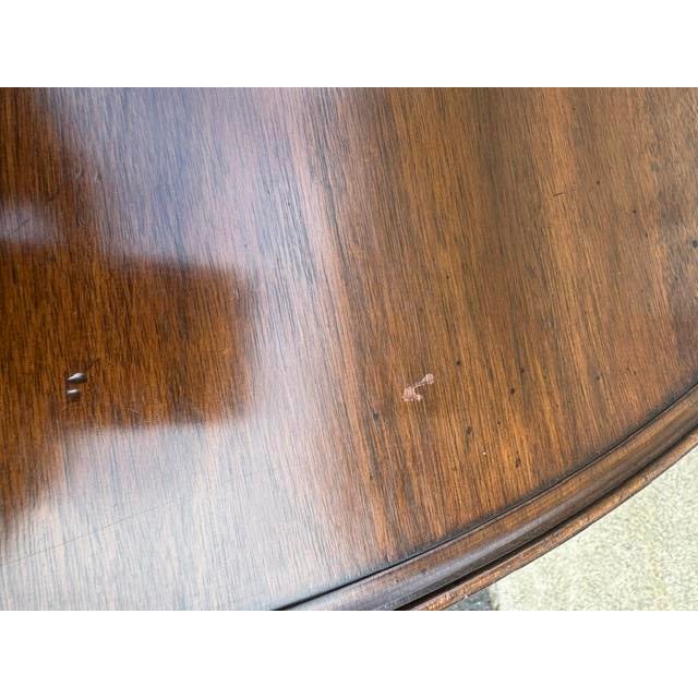 Vintage Kittinger Colonial Williamsburg Cw 70 Mahogany Chippendale Style Birdcage Tilt Table For Sale - Image 10 of 10