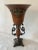Vintage Neoclassical Borghese Style Metal Vases Pair For Sale - Image 9 of 10