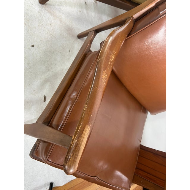 Mid-Century Modern Mid Century Walnut Danish Style Lounge Chairs - a Pair For Sale - Image 3 of 10