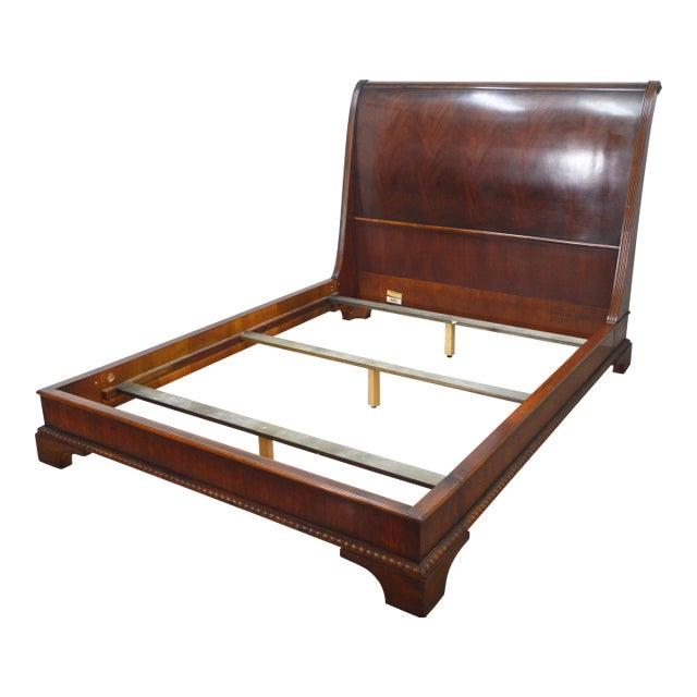 Henredon Mahogany Sleigh Queen Bed For Sale