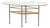 Mid-Century Italian Glass and Brass Table in the style of Gio Ponti, 1970s For Sale