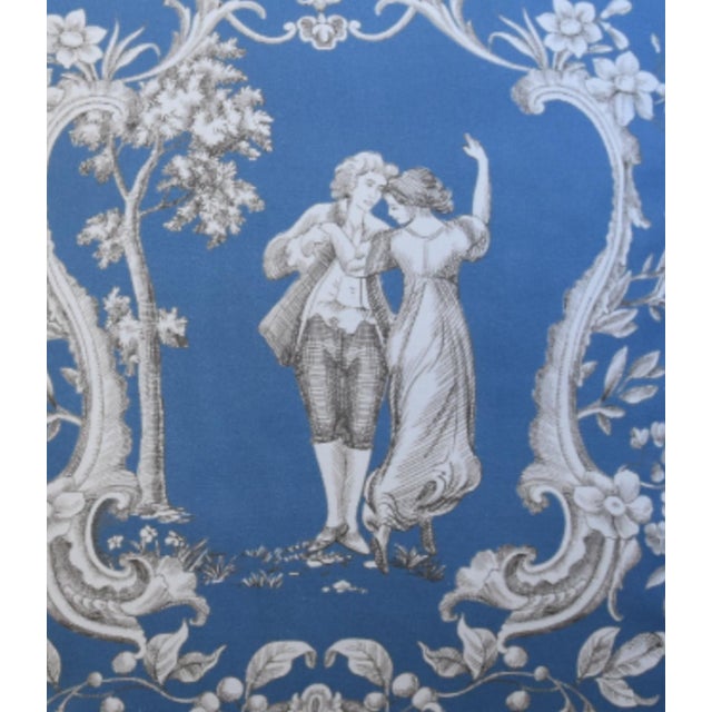French countryside romantic toile pillow, 100% cotton. It features a classic French country pattern printed in striking...
