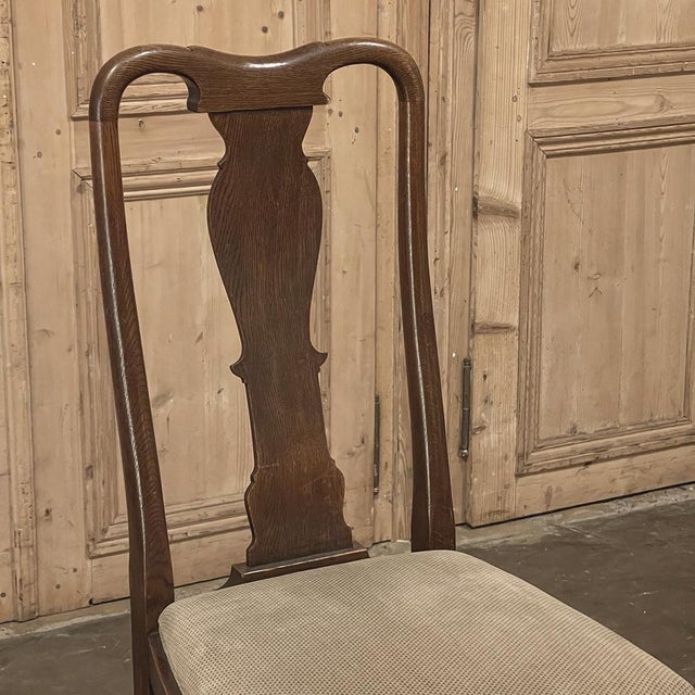 Set of 6 Antique Queen Anne Chestnut Dining Chairs For Sale - Image 13 of 18