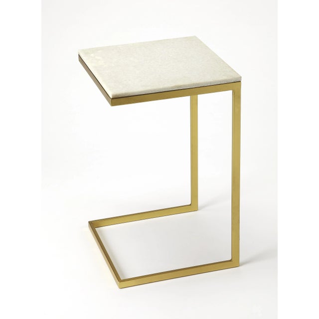Lawler Marble, Accent Table, Gold For Sale - Image 12 of 12