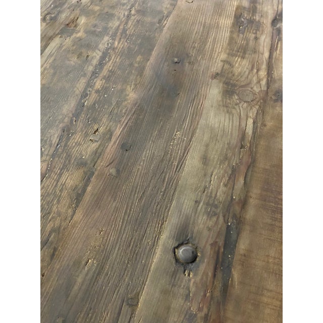 Brown Timothy Oulton Sassafras & Iron Modern Dining Table For Sale - Image 8 of 13