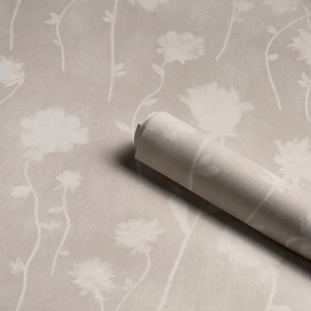 Schumacher SAMPLE - Schumacher x Backdrop Before Midnight Wallpaper In Light Beige For Sale - Image 4 of 5