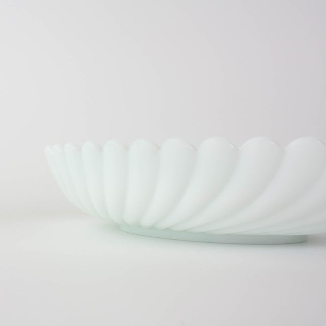 White Opaline Glass Bowl from Ivima, 1940s For Sale - Image 13 of 18