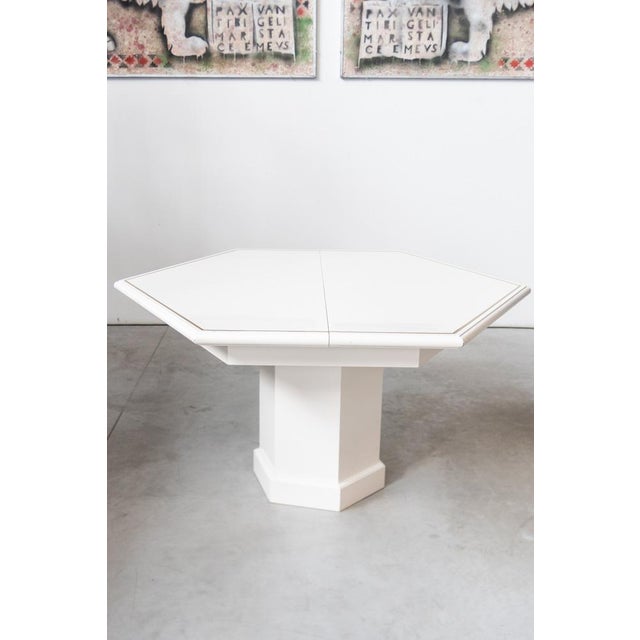 Extendable Dining Table in White Lacquered Wood by Mario Sabot, 1980s For Sale - Image 4 of 18