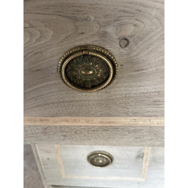 Wood 18th Century Italian Bleached Walnut Chest of Drawers with Inlay For Sale - Image 7 of 17