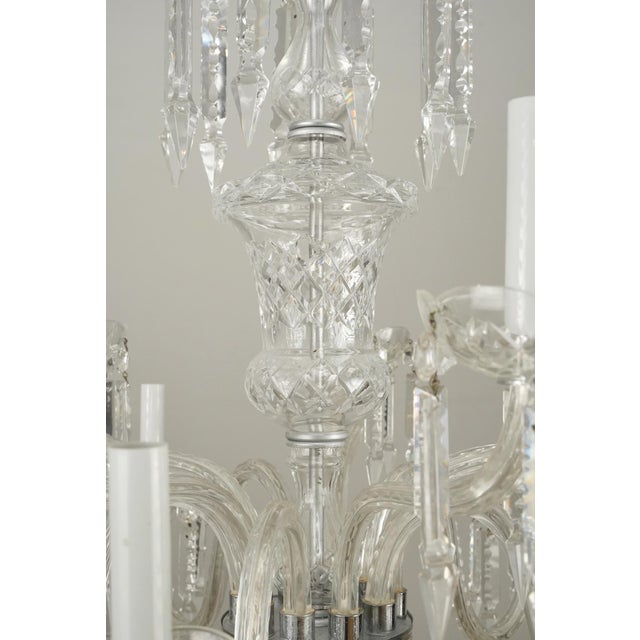 Traditional Vintage Traditional Crystal Chandelier With Sculpted Spear Drops For Sale - Image 3 of 12
