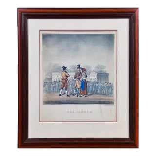 Country Fair": A Framed Early 19th Century Engraving by George Hunt, 1825 For Sale