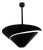 Mid-Century Modern Black Small Snail Ceiling Lamp by Serge Mouille For Sale