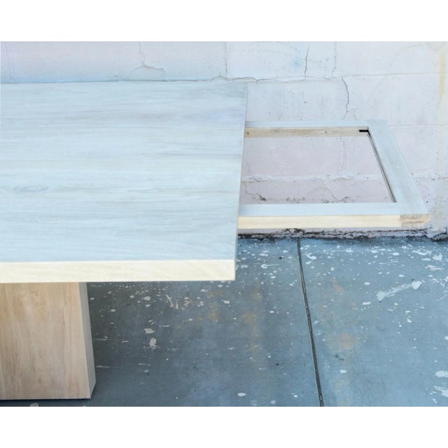 Custom Cross Base Pedestal Table Made from Walnut For Sale - Image 9 of 10