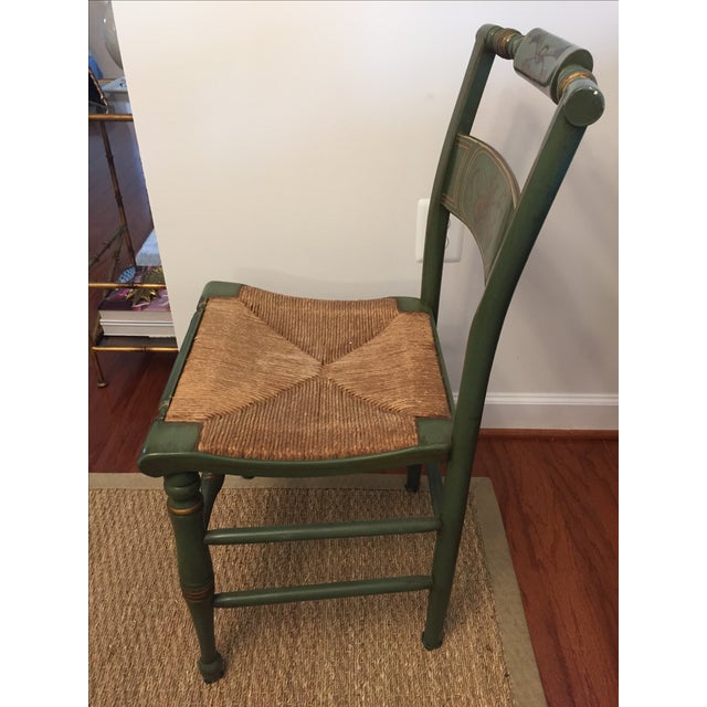 Hitchcock Style Painted Rush Seat Chairs Set of 4 Chairish