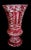 Delightful and heavy red crystal vase; made between 1950 and 1955 in northern Bohemia in the Jablonec nad Nisou area, in...