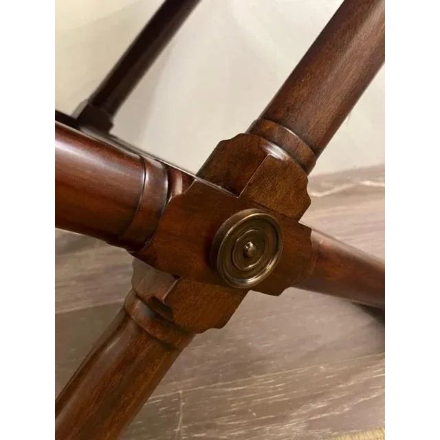 Ralph Lauren Theodore Alexander for Ralph Lauren Leather/Wood Holbrook Director's Chair For Sale - Image 4 of 4