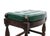 Tudor Style Wood and Leather Footrest Stool Ottoman For Sale - Image 10 of 12