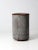 This is a vintage industrial storage can on casters. The gray vulcanized card barrel features a metal base and framing. It...