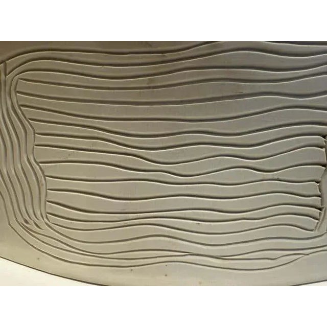 1980s Wavy White Ceramic Vase by Dora De Larios For Sale - Image 5 of 8