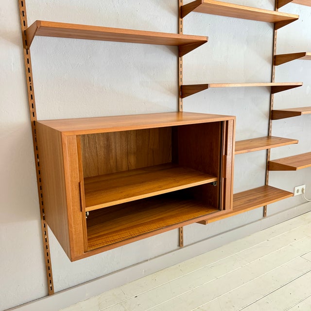 Large Danish Teak Modular Wall System from FM Møbler, 1960s For Sale - Image 11 of 16