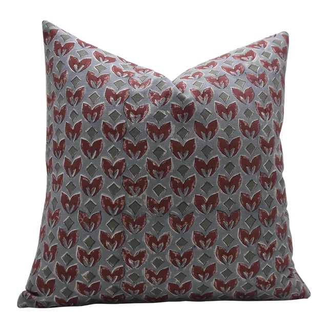 Fabdivine Block Printed Cover 16x16 Inch Duck Canvas- Titli For Sale