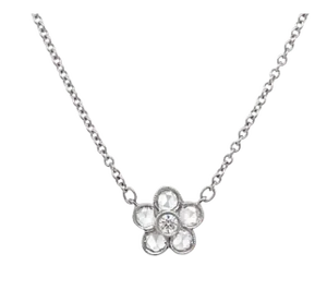Tiffany & Co. Garden Diamond Platinum Floral Pendant Necklace