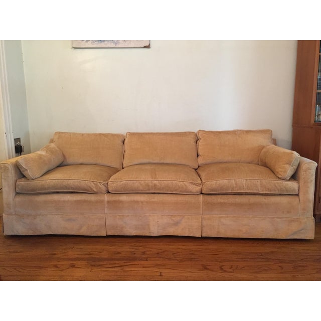 1960s Mid Century Modern Hog And Horse Mane Hair Sofa Couch With
