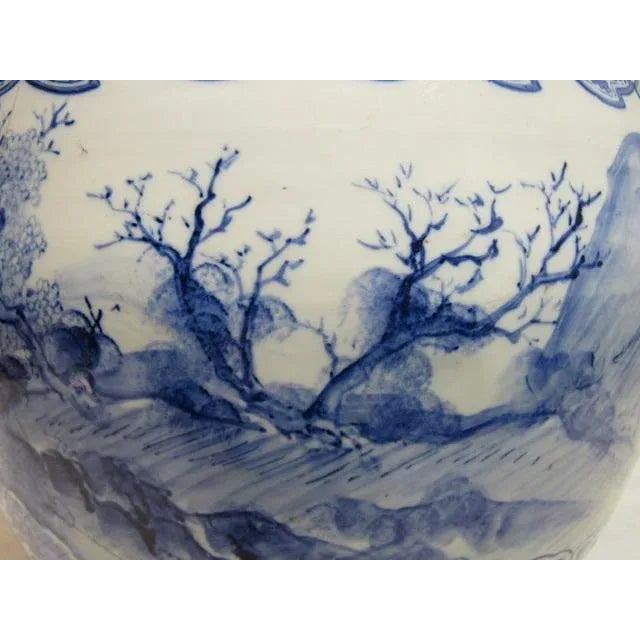 Large Chinese Porcelain Cachepot For Sale - Image 10 of 13