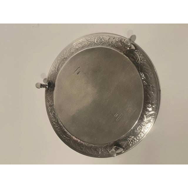 Metal Sterling Silver A. E. Wagner Repousse Salver, 19th Century For Sale - Image 7 of 9
