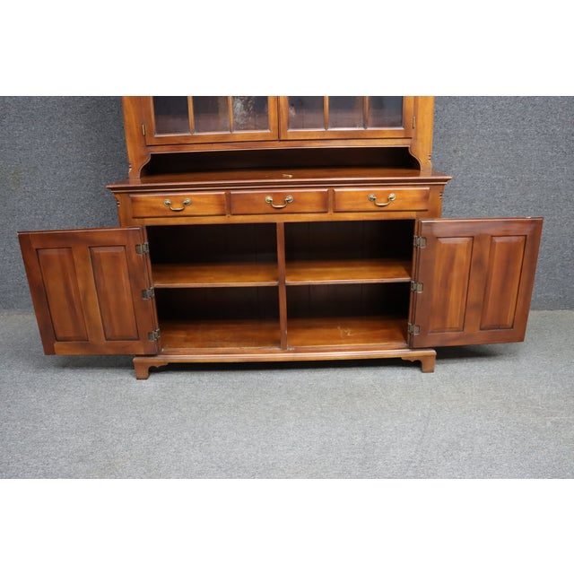 Statton Mahogany Step Back Dutch Cupboard For Sale - Image 9 of 17