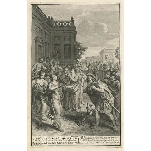 Hoet, The Story of Jephthah's Daughter, 1728, Print For Sale