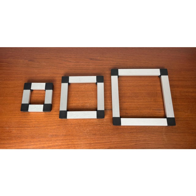 Postmodern Danish Trivet Coasters by Jorgen Meldgaard for Menu, 1980s, Set of 3, in Very Good conditions. Designed 1980 to...