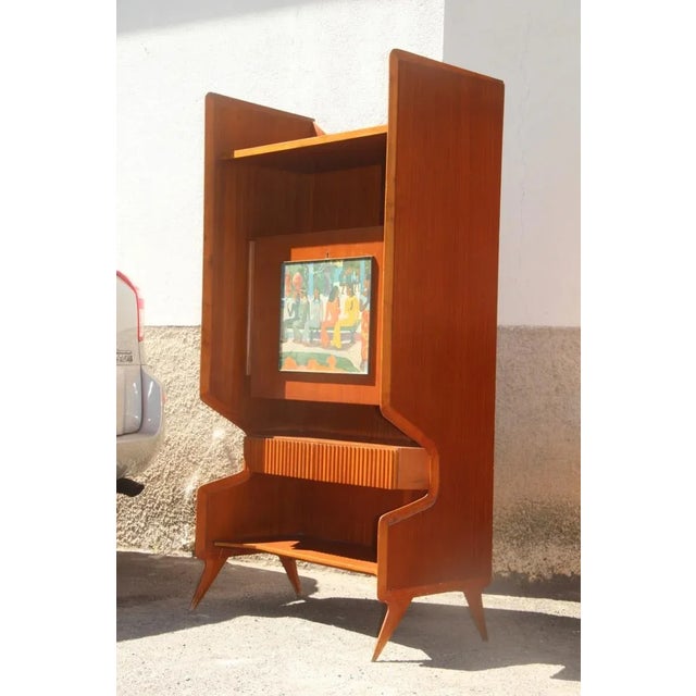 Italian Geometric Bar Cabinets, 1950s, Set of 2 For Sale - Image 10 of 18