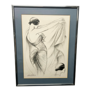 Antonio Lopez - Lithograph, 1979- Coty Awards, Ralph Lauren