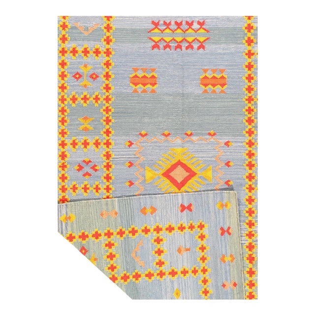 Pasargad DC Fine Hand Knotted Flat Weave Moroccan Rug For Sale - Image 4 of 4