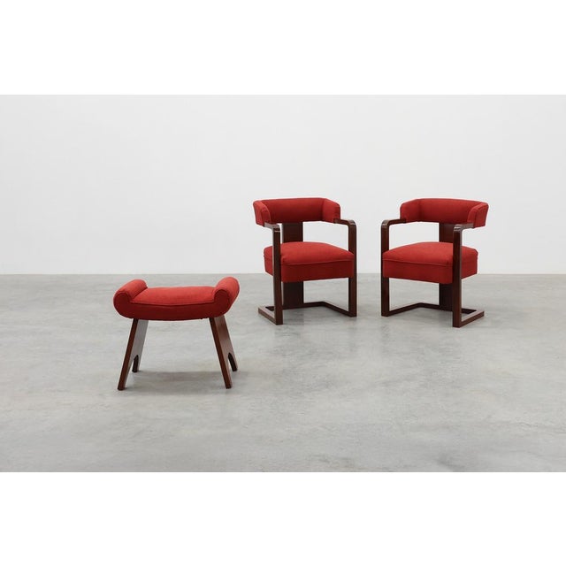 Art Deco Red Chair, Belgium, 1920 For Sale - Image 13 of 14