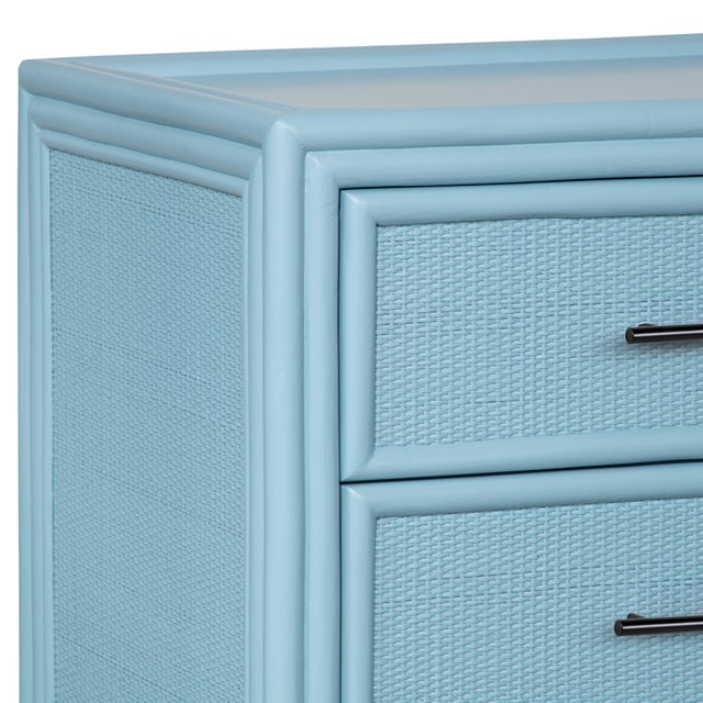 David Francis Bermuda Six-Drawer Dresser - Pool Blue For Sale - Image 4 of 9